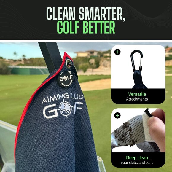 Magnetic Golf Towel 16" x 24" Augusta Green - Picture 8 of 8